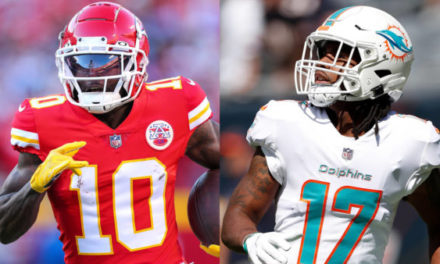 Dolphins Wide Receivers Jaylen Waddle and Tyreek Hill Play Basketball
