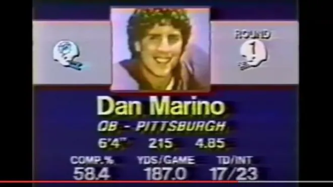 Big E on X: On this day in 1983: “With the 27th pick of the 1983 NFL  Draft, the Miami Dolphins select Dan Marino, Quarterback from the  University of Pittsburgh” And what