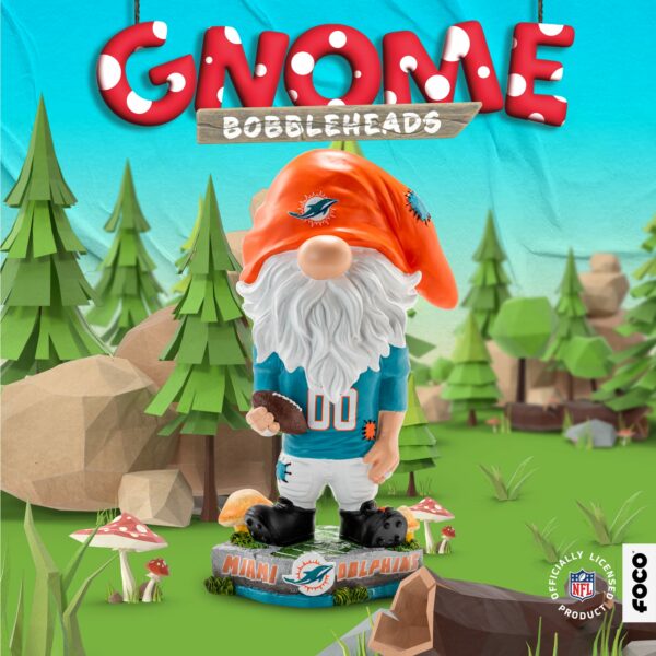 New Miami Dolphins Gnome Bobblehead Available From FOCO!