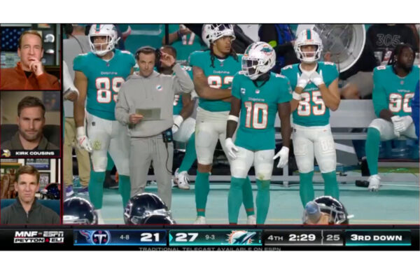 ManningCast’s Play-by-Play on Dolphins vs. Titans Drama