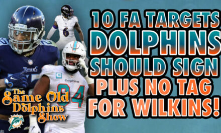 The Same Old Dolphins Show: 10 Free Agents the Dolphins Should Target & Dolphins Not Tagging Wilkins!