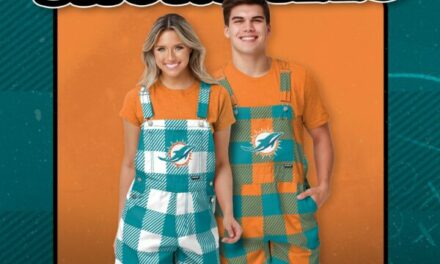 Show Your Team Spirit In Style With The Miami Dolphins Bib Shortalls!