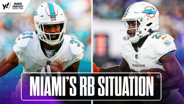 YAHOO FANTASY:  Does Miami Have a RB Conundrum with Achane and Mostert?