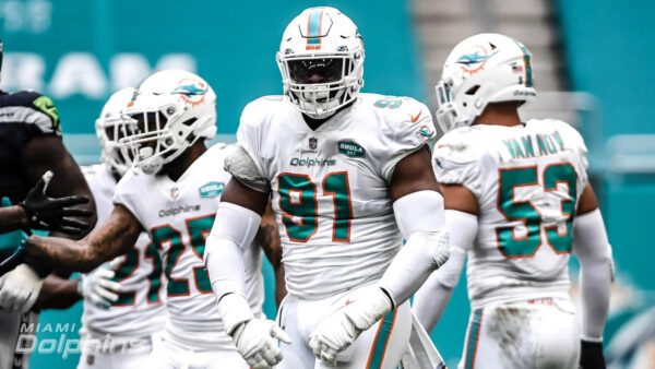 Which Dolphins players are at the top of the list of the power rankings half way through the 2020 seasokn