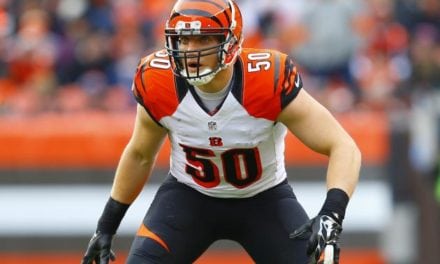 AJ Hawk working out for Dolphins